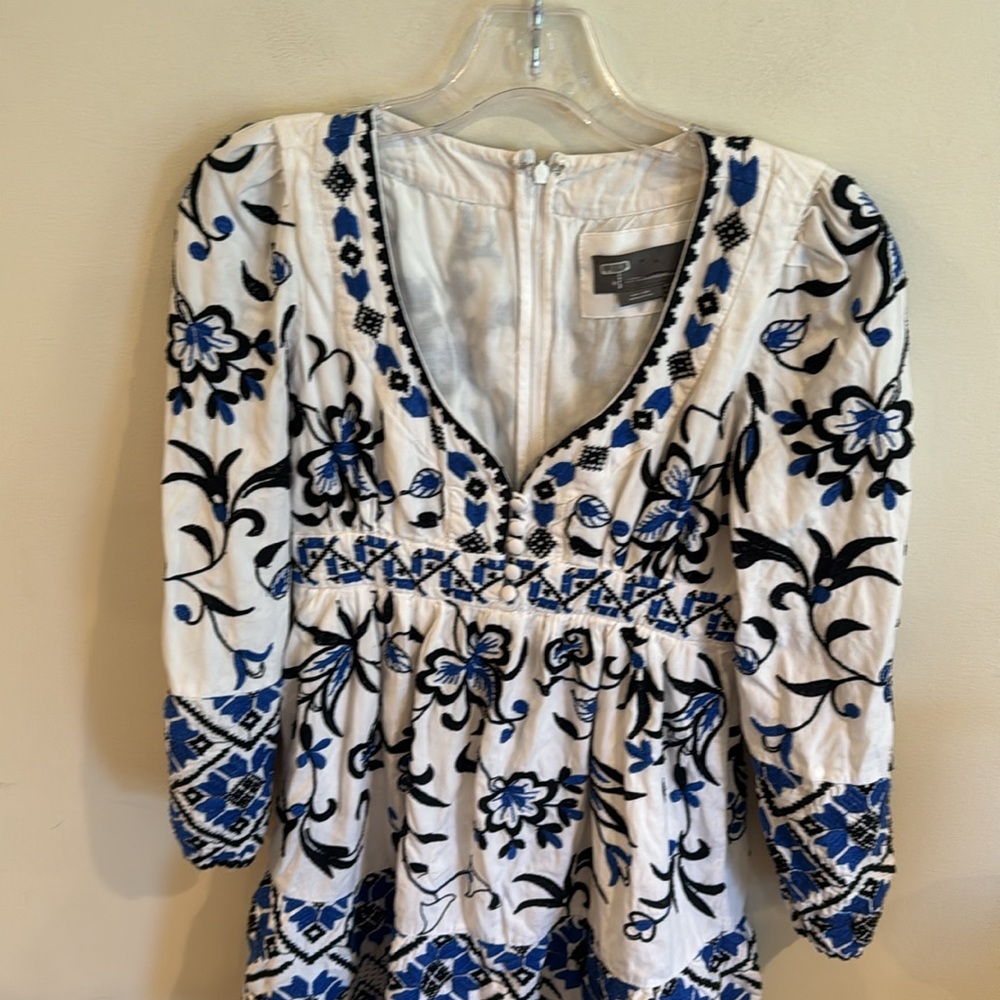 Anthropologie Hand Emilio Periwinkle Sweetheart Dress size 0P - Picture 6 of 10